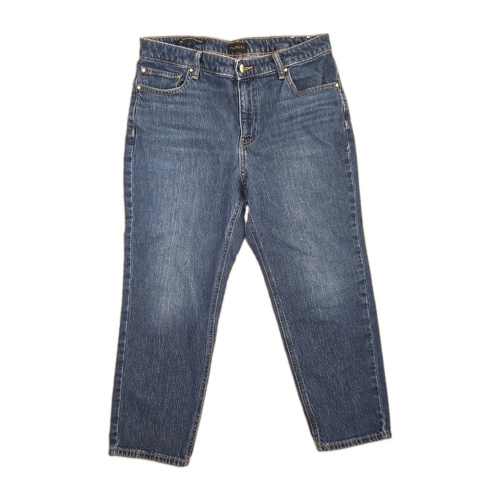 Talbots slimming Straight ankle dark wash straight jeans 12P